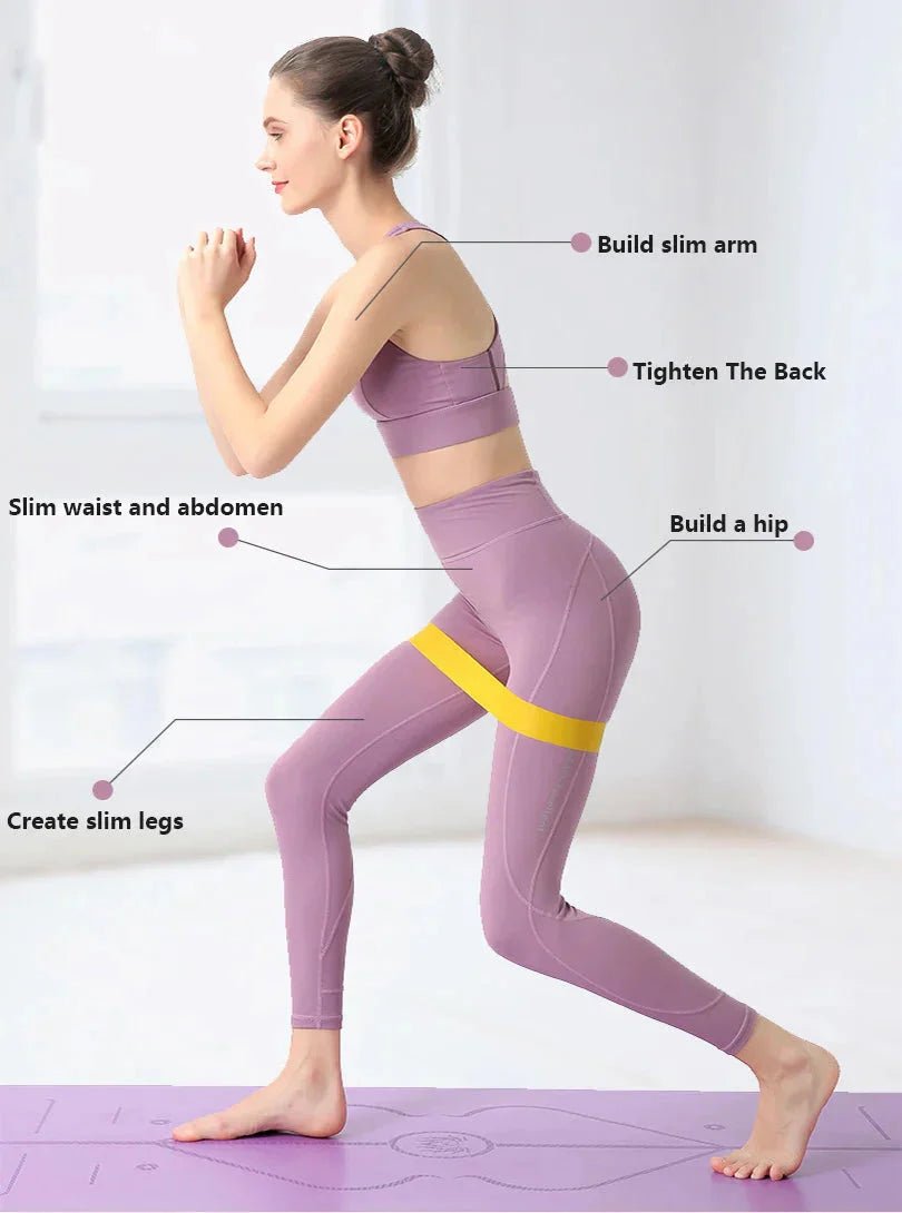Elastic Resistance Bands Set for Yoga, Pilates, and Strength Training - 5 - Pack - Next Level