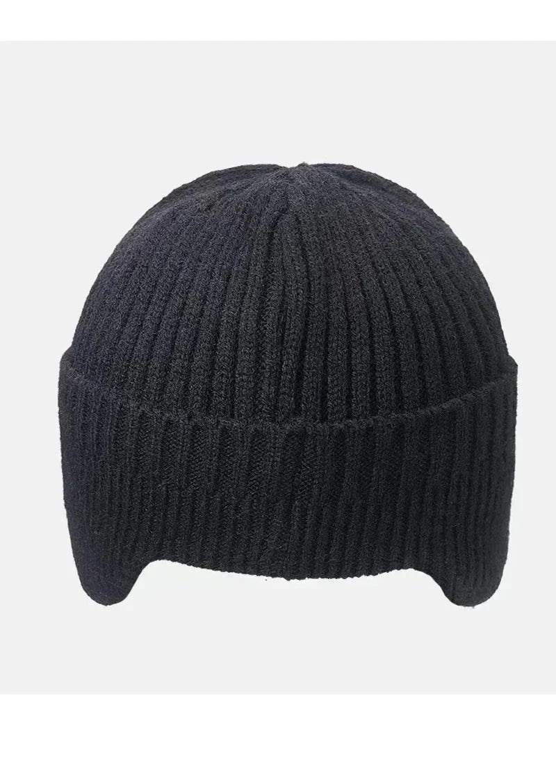 New Winter Men'S Hat – Outdoor Ear Protection Warm Knitted Cap with Windproof Visor, Thick Bicycle Scarf Cap for Men - Next Level